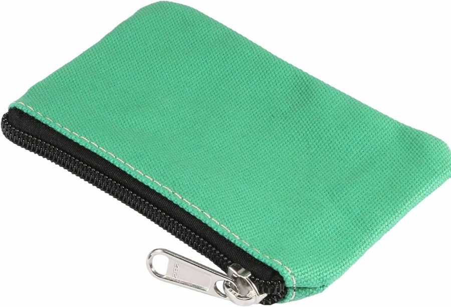 YOKIVE Yokive Zipper Coin Purse Pouch, Canvas Mini Pouch Wallet Coin Purse With Zipper, Small Portable, Great For Men Women (Green, 3 X 5-Inch) | Coin Purses & Pouches