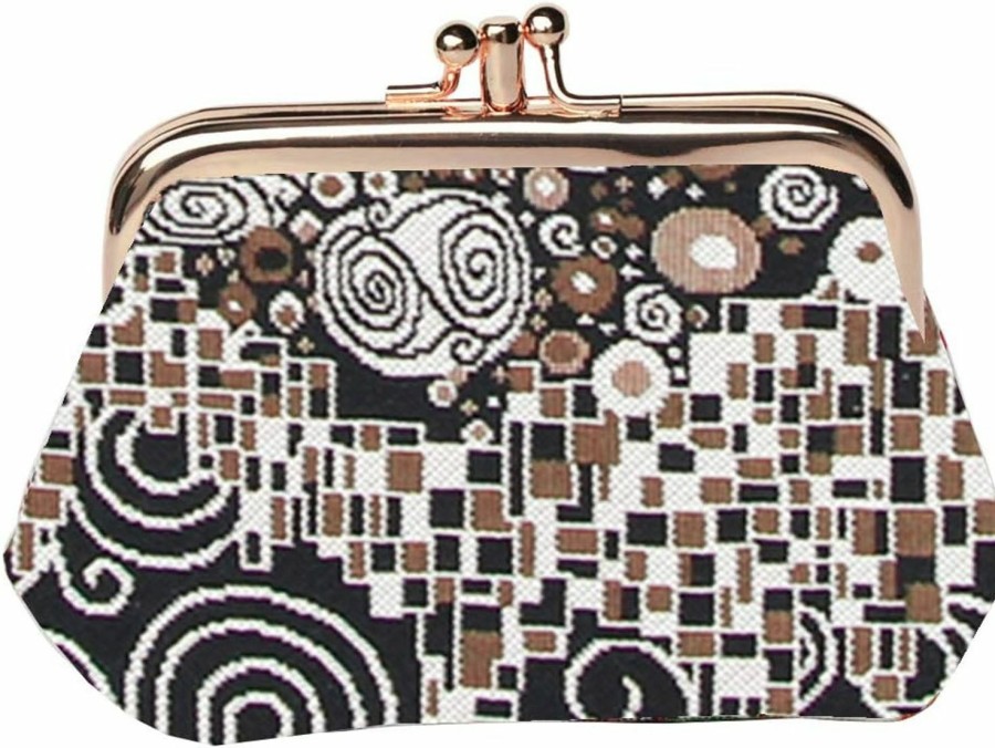 Signare Signare Tapestry Double Pocket Change Pouch Kiss Lock Coin Purse For Women | Coin Purses & Pouches