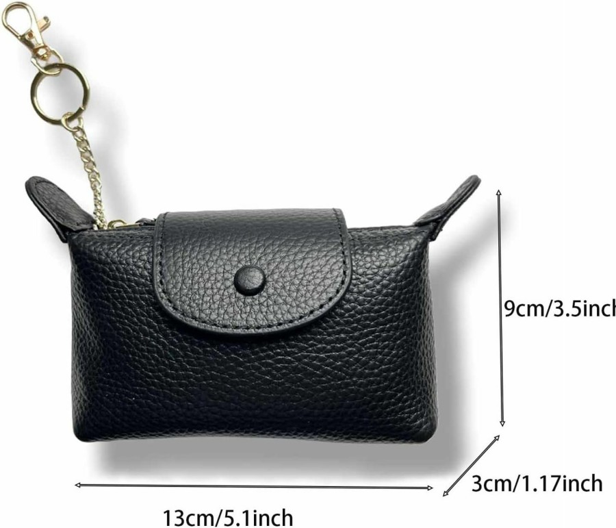 Yurtziru Yurtziru 1Pcs Genuine Leather Coin Purse Soft Leather Small Wallet Genuine Mini Cash Wallet With Keychain Compartment Women'S Coin Purse | Coin Purses & Pouches