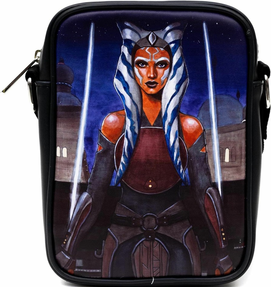 Buckle-Down Star Wars Bag And Wallet Combo, Star Wars Ahsoka Tano Pose And Icon Black, Vegan Leather | Coin Purses & Pouches