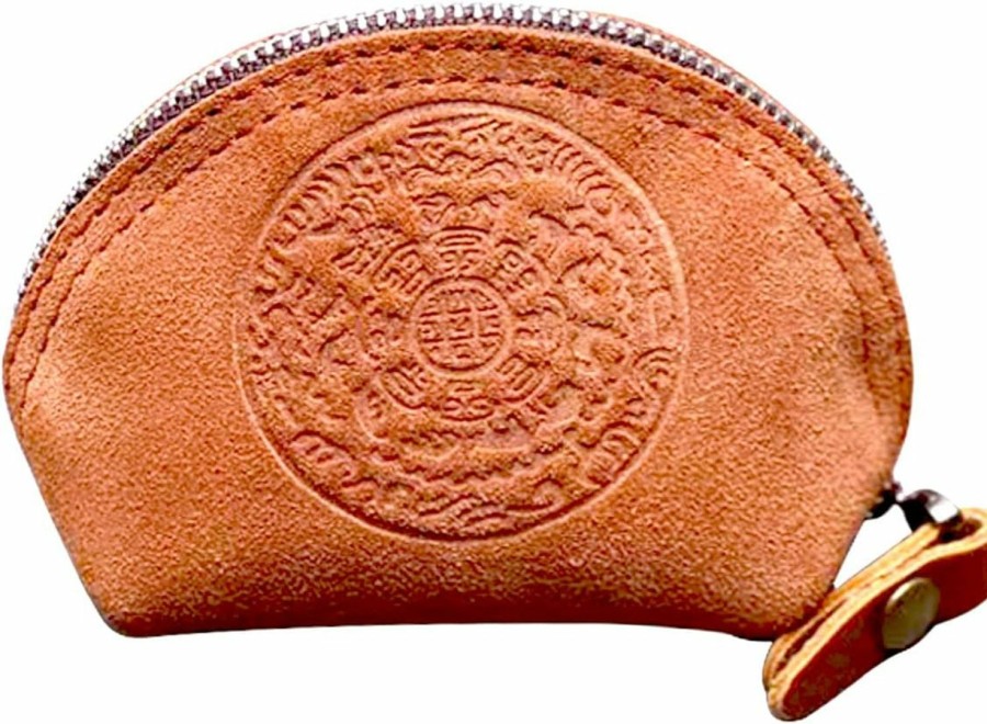 Zyuzles Zyuzles Medieval Leather Zipper Coin Pouch - Tumbled Cowhide,Handcrafted An Embossed Design,Coin Organizer, Change Holder,Keychain Coin Purse For Men & Women | Coin Purses & Pouches