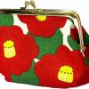 IPPINKA Ippinka Japanese Kiss-Lock Accessories Purse - Makeup Pouch - Camellia - Made In Japan | Coin Purses & Pouches