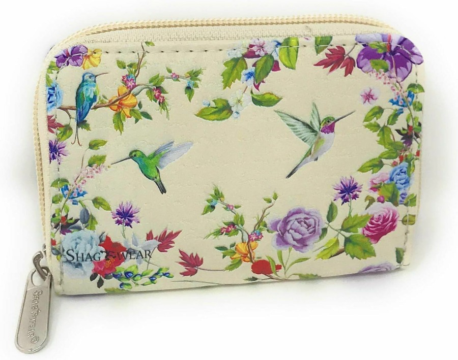 Shag Wear Shag Wear Hummingbird Change Purse For Women Beige | Coin Purses & Pouches