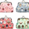 Oyachic Oyachic 4Pcs Owl Coin Purse Canvas Change Purse Kiss Lock Clasp Clutch Animal Wallet Bag Vintage Trinkets Pouch Women Key Holder | Coin Purses & Pouches