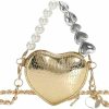 YEZILUU Yeziluu Creative Heart Shaped Purse, Cute Purse, Unique Shoulder Chain Purse, Lipstick Organizer, Money Organizer, Suitable For All Women.(Silver) | Coin Purses & Pouches