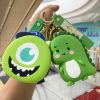 XLCTT Cute Cartoon Coin Wallet For Backpack Decoration Animal Keychain Keyring Wallet With Silicone Strap Cute Pendant Mini Zipper Bag Suitable(Y) | Coin Purses & Pouches