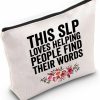 TSOTMO Tsotmo Speech Language Pathologist Gift Slp Gift This Slp Loves Helping People Find Their Words Cosmetic Bag Gift Speech Therapist Gift (Slp) | Coin Purses & Pouches