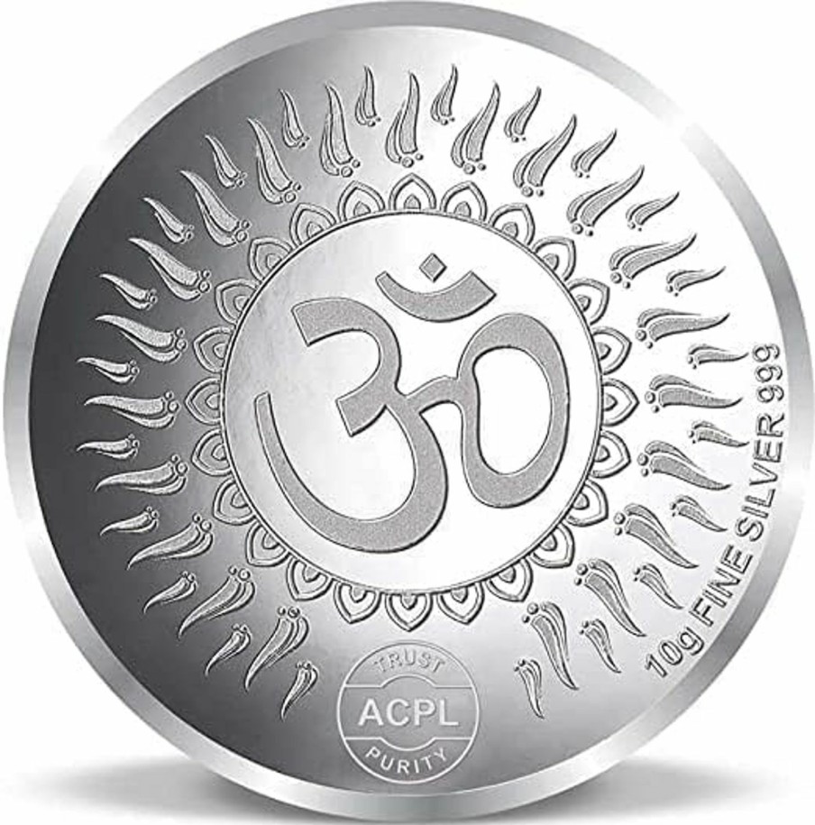 Generic Laxmi & Ganesh Ji Silver Coin/Silver Round Shape Laxmi Ganesh Coin/Dhantaras Diwali New Year Gift Use Coin (10 Grm) 999 Pure | Coin Purses & Pouches