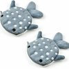 WisePoint Wisepoint Shark-Shape Coin Purse, 2Pcs Plush Coin Pouch Cute Coin Holder For Women, Portable Small Change Purse With Embroidery And Zipper For Shopping, Traveling, Dating (Blue) | Coin Purses & Pouches