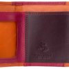 VISCONTI Visconti Rainbow Collection Small Leather Purse Rfid And Tap And Go Rb126 (Berry Multi) | Coin Purses & Pouches