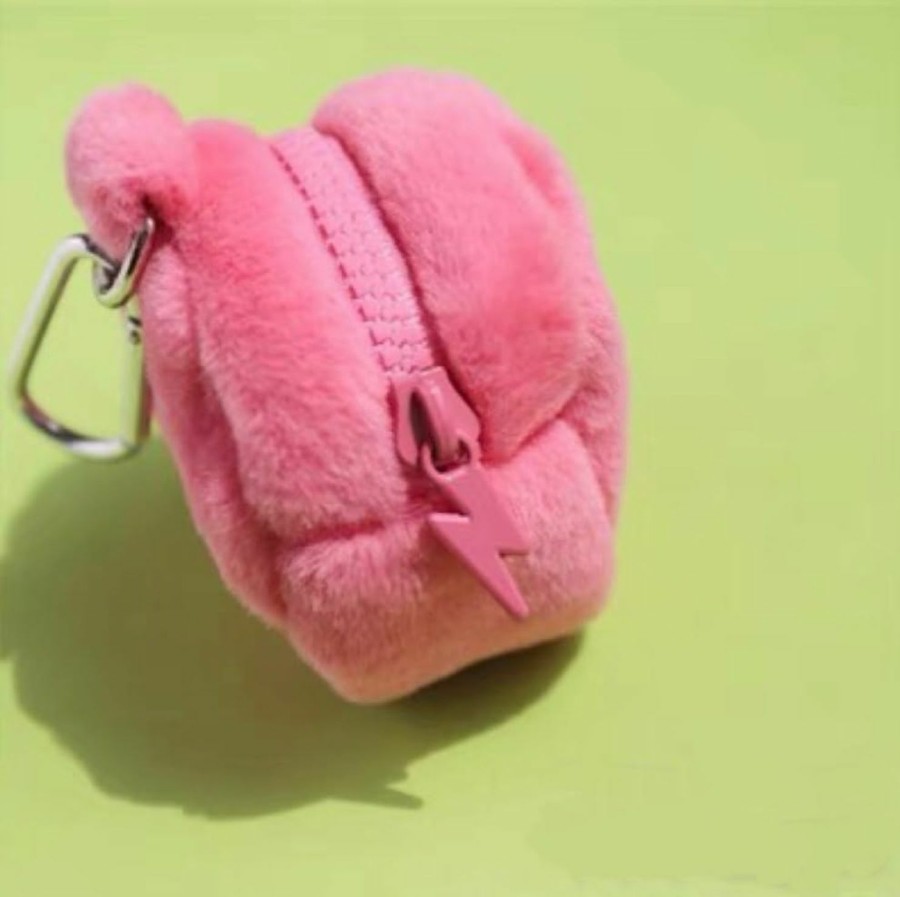 NTRUEML Pink Cake Plush Change Purse Earphone Bag Girls Small Mini Coin Wallet Cute Coin Purse Coin Pouch Period Bag (Small) | Coin Purses & Pouches