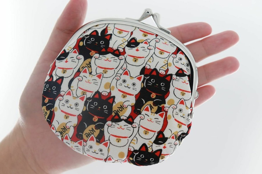 Generic Maneki Neko Beckoning Cat Lucky Cat Coin Purse Vintage Purse Made In Japan | Coin Purses & Pouches