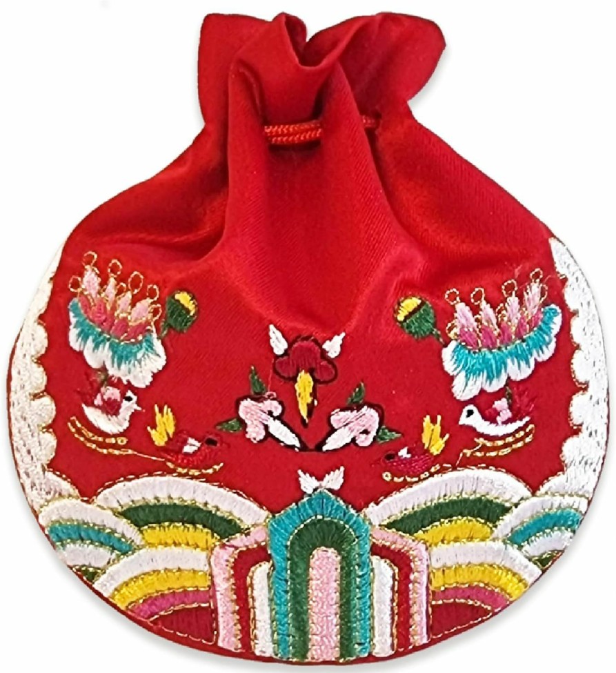 Generic Traditional Korean Pouch Embroidered Hanbok Coin Purse Bokjumeoni Korea Good Luck Charm Fortune Lunar New Year Chuseok | Coin Purses & Pouches