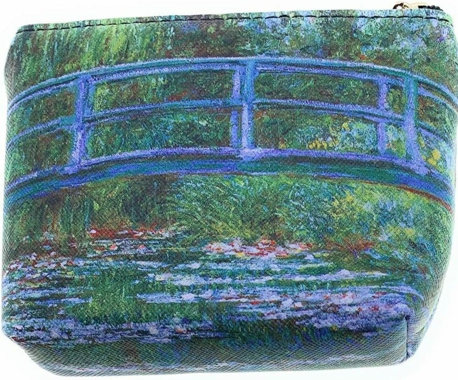 Value Arts Value Arts Coin Purse Pouch With Key Ring, Monet Bridge Over Water Lily Pond | Coin Purses & Pouches