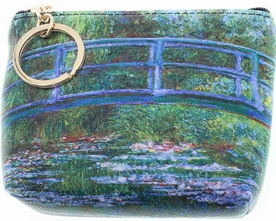 Value Arts Value Arts Coin Purse Pouch With Key Ring, Monet Bridge Over Water Lily Pond | Coin Purses & Pouches