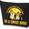 WZMPA Wzmpa Gothic Queen Cosmetic Makeup Bag Horrible Queen Fans Gifts In A World Full Of Princess Be A Spooky Queen Goth Zipper Pouch For Women Girls (Be Spooky Queen) | Coin Purses & Pouches