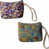 PHILITA Fowers Coin Purse, Zippered Coin Purse For Women (Purple And Green) | Coin Purses & Pouches