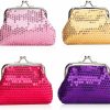 Oyachic Oyachic 4 Pack Sequin Coin Purse Hasp Mini Wallet Money Card Holder Glitter Handbag Kiss Lock Clasp Clutch Cosmetic Bag For Women | Coin Purses & Pouches