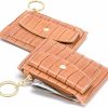 S&loyoe S&Loyoe 2Pcs Coin Purse Pouch Small Change Wallet With Card Slot Keychain Leather Cute Zipper Card Holder For Women/Men Crocodile Pattern (Crocodile Pattern Pink) | Coin Purses & Pouches