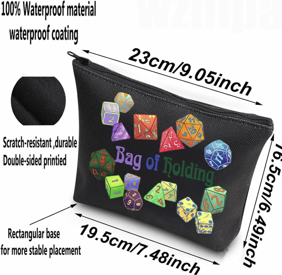 WZMPA Wzmpa Dungeon Dice Survival Kit Dungeon Master Gift Bag Of Holding Cosmetic Zipper Pouch Bag For D20 Rpg Merchandise (Bag Of Holding) | Coin Purses & Pouches