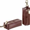 Visconti Visconti Mz18 Monza Genuine Leather Key Ring Zippered Coin Pouch (Black) | Coin Purses & Pouches