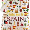 WZMPA Wzmpa Spain Travel Cosmetic Bag Spanish Souvenir Gift Take Me To Spain Zipper Pouch Bag Spain Vacation Gift (Take Spain) | Coin Purses & Pouches