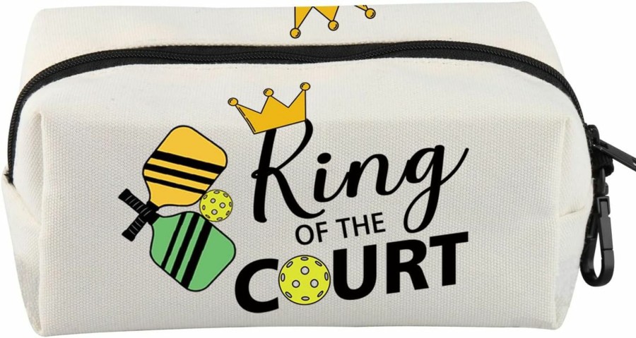 VAMSII Vamsii Pickleball Lover Bag Pickleball Player Pouch King Of The Court Gift For Pickleball Coach Pickleball Lover Gift | Coin Purses & Pouches