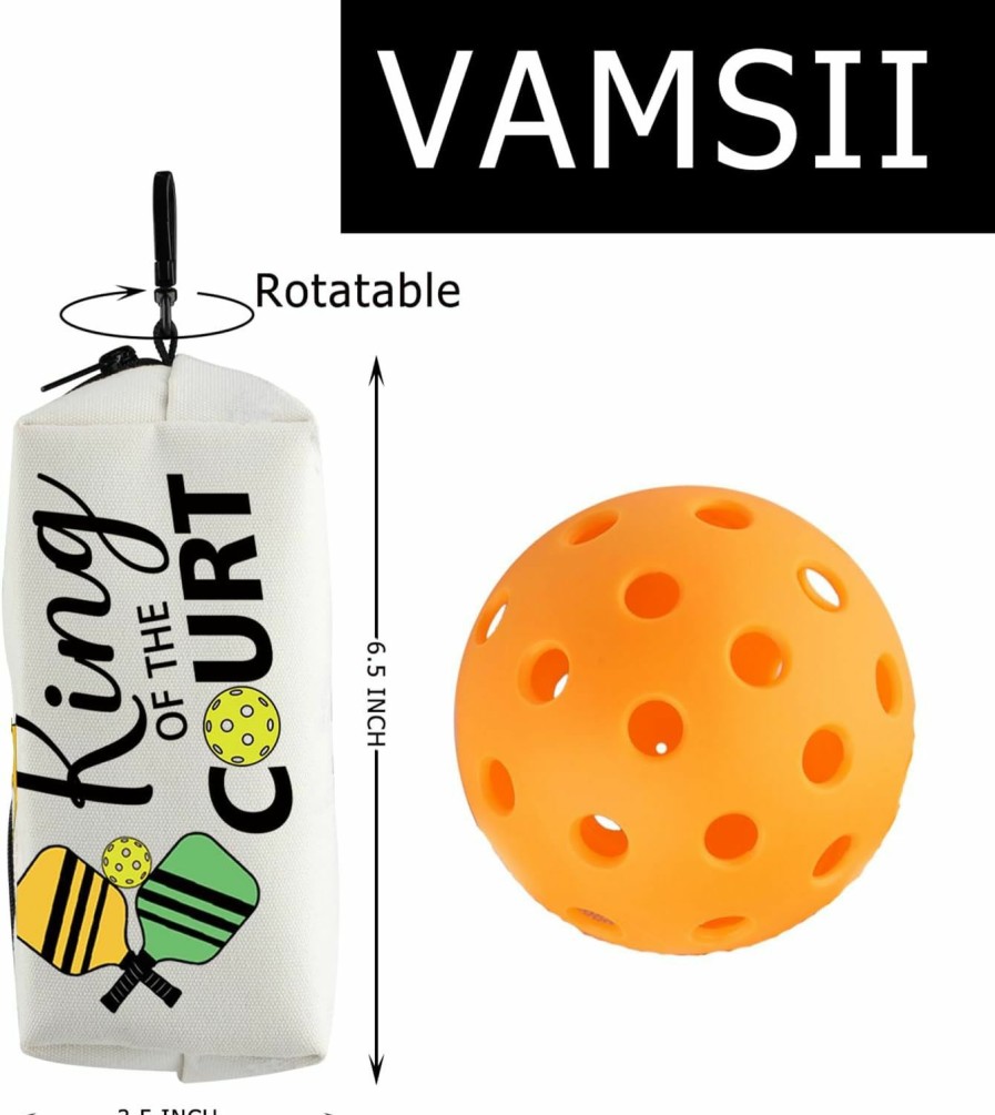 VAMSII Vamsii Pickleball Lover Bag Pickleball Player Pouch King Of The Court Gift For Pickleball Coach Pickleball Lover Gift | Coin Purses & Pouches