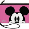 Buckle-Down Disney Wallet, Coin Purse, Mickey Mouse Face Character Close Up Pink, Canvas | Coin Purses & Pouches