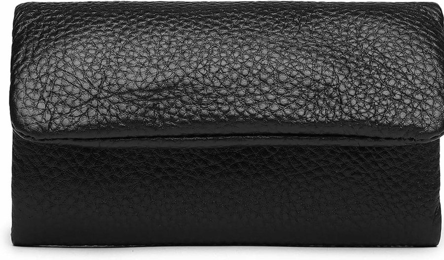 bagwise Bagwise Key Holder Coin Pouch Wallet Money Credit Card Holder Coin Purse With Hook Genuine Leather Women Men Car Accessories (Black) | Coin Purses & Pouches