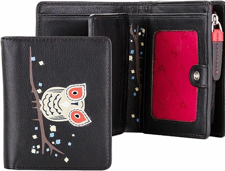 VISCONTI Visconti Owl Collection Digger Ol70 Leather Coin Purse Wallet | Coin Purses & Pouches