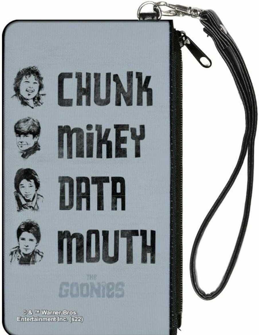 Buckle-Down Horror Movies Wallet, Coin Purse, The Goonies Chunk Mikey Data Mouth Poses Periwinkle Black, Canvas | Coin Purses & Pouches