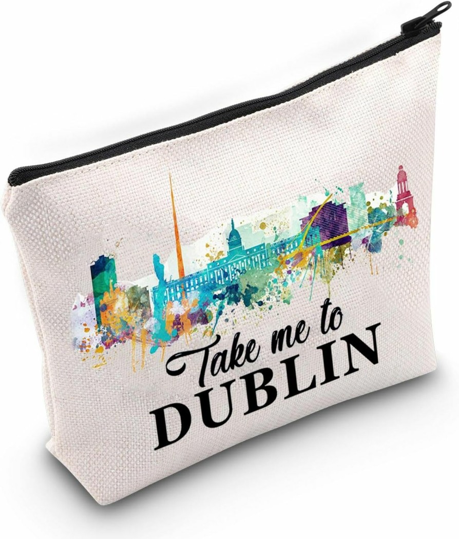 WZMPA Wzmpa Dublin Ireland Travel Bag Dublin Vacation Gift Take Me To Dublin Zipper Pouch Bag Dublin Trip Gifts | Coin Purses & Pouches