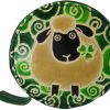 Royal Tara Royal Tara Sheep Round Leather Purse St. Patrick'S Day Irish Thematic Shamrock Celtic Hand-Painted Money And Coin Pocket 3.5'' | Coin Purses & Pouches