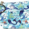 Value Arts Value Arts Mermaids And Starfish Zippered Coin Purse Pouch With Key Ring | Coin Purses & Pouches