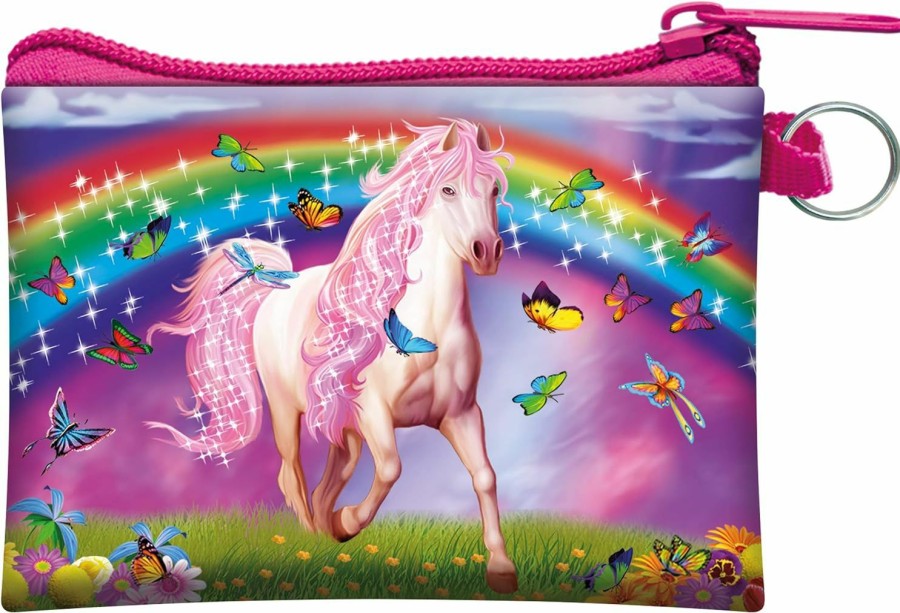 Deluxebase 3D Livelife Coin Purse - Pink Pony Dazzle From Deluxebase. Lenticular 3D Horse Purse. Cash, Coin And Card Holder With Secure Zipper Featuring Artwork Licensed From Renowned Michael Searle | Coin Purses & Pouches