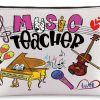 WZMPA Wzmpa Music Teacher Cosmetic Bag Music Teacher Appreciation Gifts Musician Makeup Zipper Pouch Bag Musician Teacher Merch (Music Teacher) | Coin Purses & Pouches