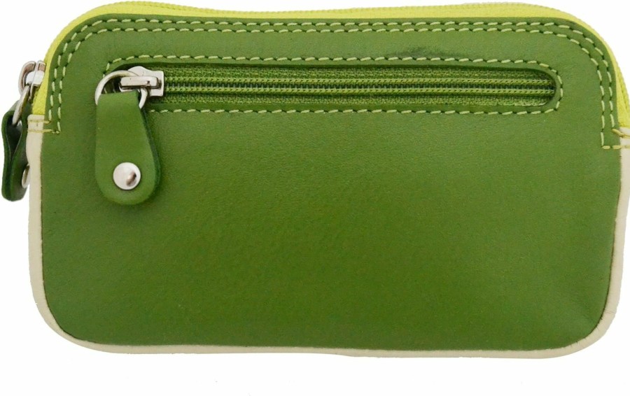 VISCONTI Visconti Rb68 Multi-Color Ladies Soft Leather Coin Purse/Key Wallet (Lime) | Coin Purses & Pouches