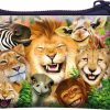 Deluxebase 3D Livelife Coin Purse - Safari Smiles From Deluxebase. Lenticular 3D Wild Animal Purse. Cash, Coin And Card Holder With Secure Zipper Featuring Artwork Licensed From Renowned Michael Searle | Coin Purses & Pouches