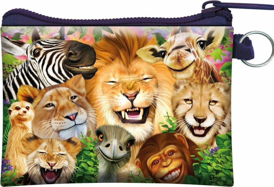 Deluxebase 3D Livelife Coin Purse - Safari Smiles From Deluxebase. Lenticular 3D Wild Animal Purse. Cash, Coin And Card Holder With Secure Zipper Featuring Artwork Licensed From Renowned Michael Searle | Coin Purses & Pouches