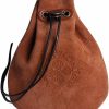 STOBOK Stobok Vintage Purse Leather Pouch Drawstring Gift Bag Jewelry Storage Bag Coin Purse - Brown | Coin Purses & Pouches