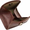 Maruse Maruse Slim Handmade Italian Leather Coin Purse With Magnetic Closure, Brown | Coin Purses & Pouches