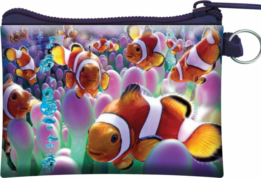 3D LiveLife 3D Livelife Coin Purse - Clown Fish From Deluxebase. Lenticular 3D Ocean Purse. Cash, Coin And Card Holder With Secure Zipper Featuring Artwork Licensed From Renowned David Penfound | Coin Purses & Pouches