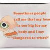 WZMPA Wzmpa Shell Marcel Cosmetic Bag Marcel Fans Gifts My Head Is Too Big For My Body Marcel Makeup Zipper Pouch Bag For Movie Fans (Head Is Too Big) | Coin Purses & Pouches