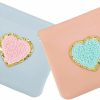 HGRTYXS Hgrtyxs 2 Pack Coin Purse Small Portable Storage Bag,Heart Change Purses,Pu Leather Cute Coin Pouch Waterproof Jewelry Gift For Girls, Pink, Blue, S, Mini Cute Storage Bags | Coin Purses & Pouches