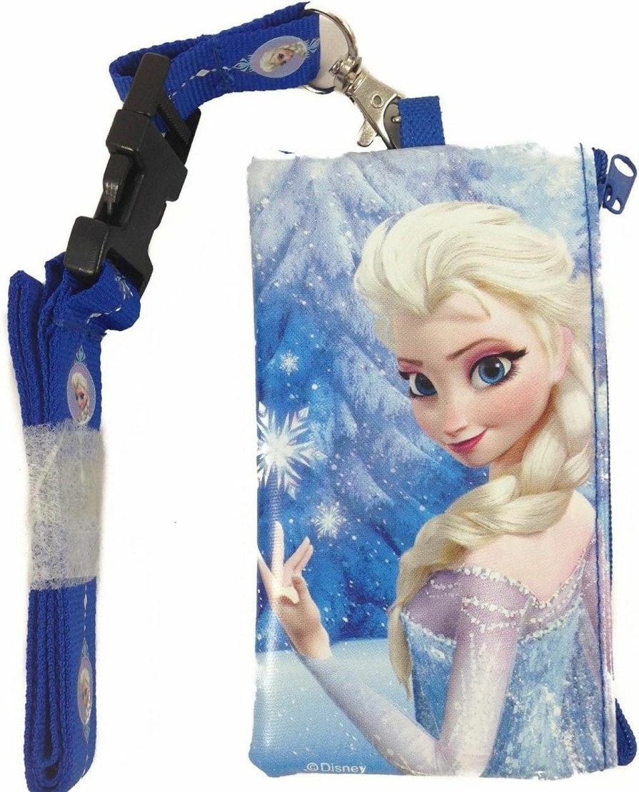 GoodyPlus Disney Frozen Elsa And Anna Lanyard Coin Purse Wallet / Id Bag (Blue) | Coin Purses & Pouches