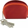 Visconti Visconti Rb 63 Multi Colored Red/Orange/Crimson Ladies Soft Leather Coin Purse And Key Wallet With Key Chain | Coin Purses & Pouches