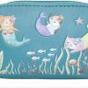 Shag Wear Shag Wear Cat Mermaid Small Change Purse For Women And Teen Girls Vegan Faux Leather Teal | Coin Purses & Pouches