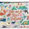 WZMPA Wzmpa New Zealand Travel Cosmetic Bag New Zealand Souvenir Gifts Take Me To New Zealand Zipper Pouch Bag New Zealand Merchandise (To New Zealand) | Coin Purses & Pouches