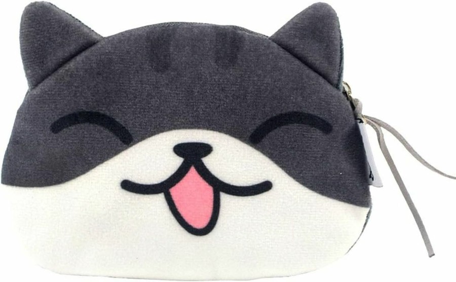 POPUCT Popuct Cartoon Cute Cat Face Bag Zipper Case Coin Money Purse Wallet (C) | Coin Purses & Pouches